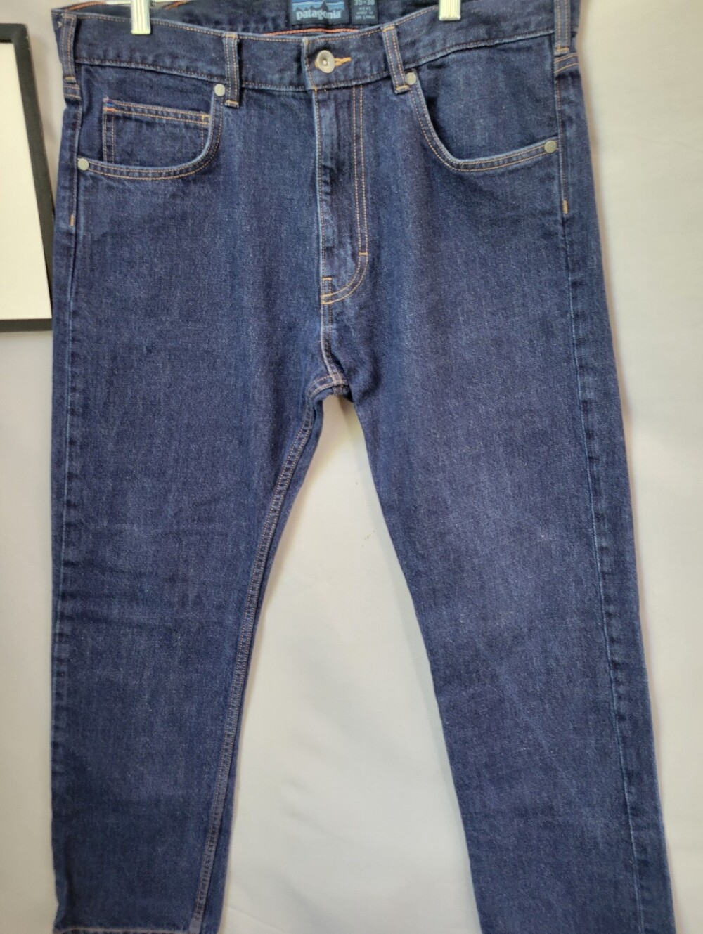 Patagonia Straight Fit Denim Jeans Blue 35x 30 - Picture 6 of 12